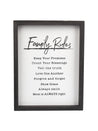 Decorative Wall Plaques - family rules - MARKET 99