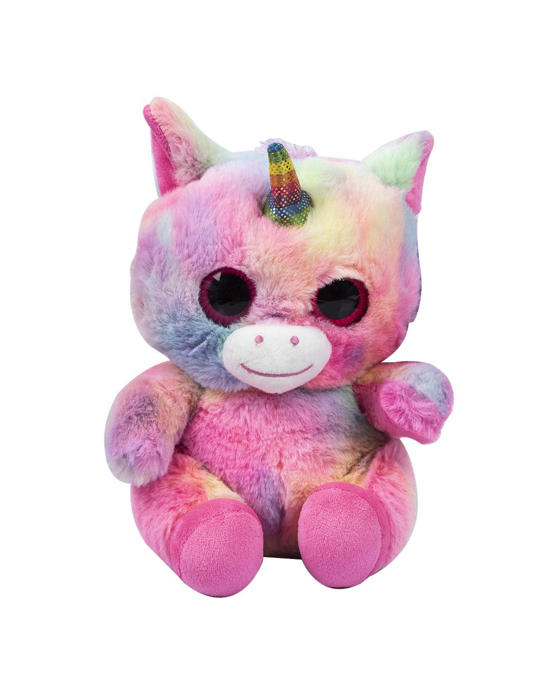 DIMPLY STUFF Rainbow Unicorn Standing Stuffed Animal (23cm, Multicolour) - Plush Toy - MARKET 99