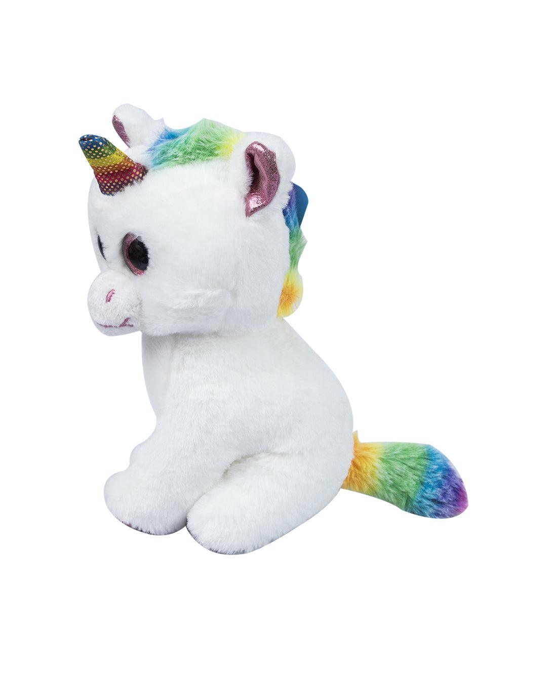 DIMPLY STUFF Unicorn Horse Standing Stuffed Animal (20cm, White) - Plush Toy - MARKET 99