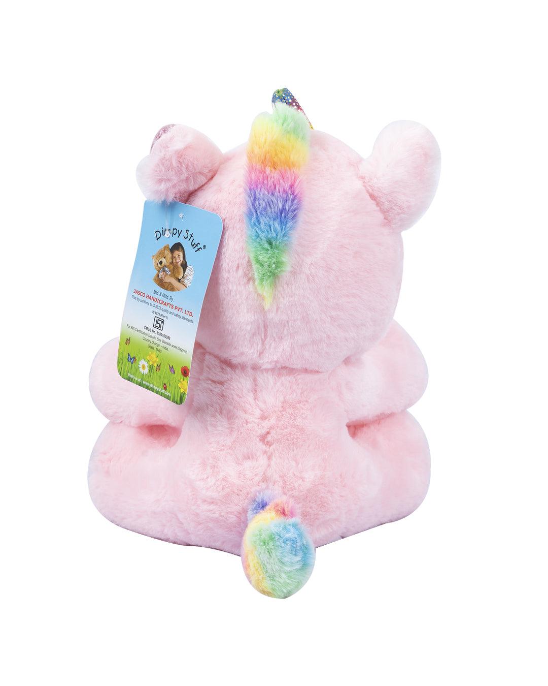 DIMPLY STUFF Unicorn Standing Stuffed Animal (23cm, Pink Shade) - Plush Toy - MARKET 99