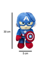 DIMPY STUFF Captain America Stuffed Soft Toy (30 Cm, Blue & Red) - Plush Toy - MARKET 99