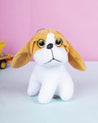 DIMPY STUFF Dog Standing Stuffed Animal Toy (15cm, Brown & White) - Plush Toy - MARKET 99