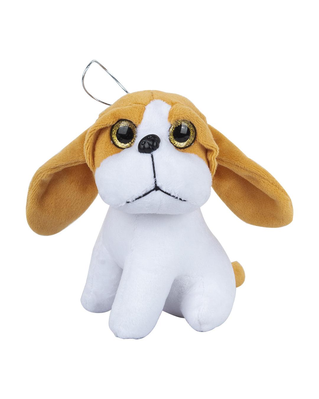 DIMPY STUFF Dog Standing Stuffed Animal Toy (15cm, Brown & White) - Plush Toy - MARKET 99