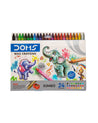 DOMS Long Jumbo Wax Crayons, Assorted Colours, Wax, Set of 24 Shades - MARKET 99