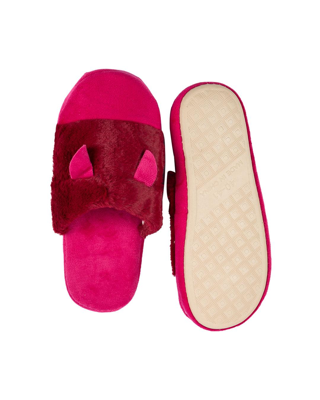 Donati Bedroom Fluffy Slippers, Purple, Polyester - MARKET 99