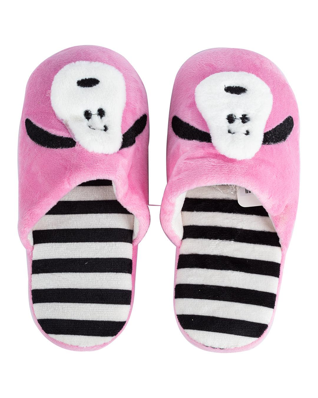 Donati Bedroom Slippers, Dog Print, Pink, Polyester - MARKET 99