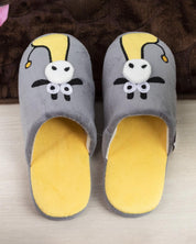 Donati Bedroom Slippers, Giraffe, Grey, Polyester - MARKET 99