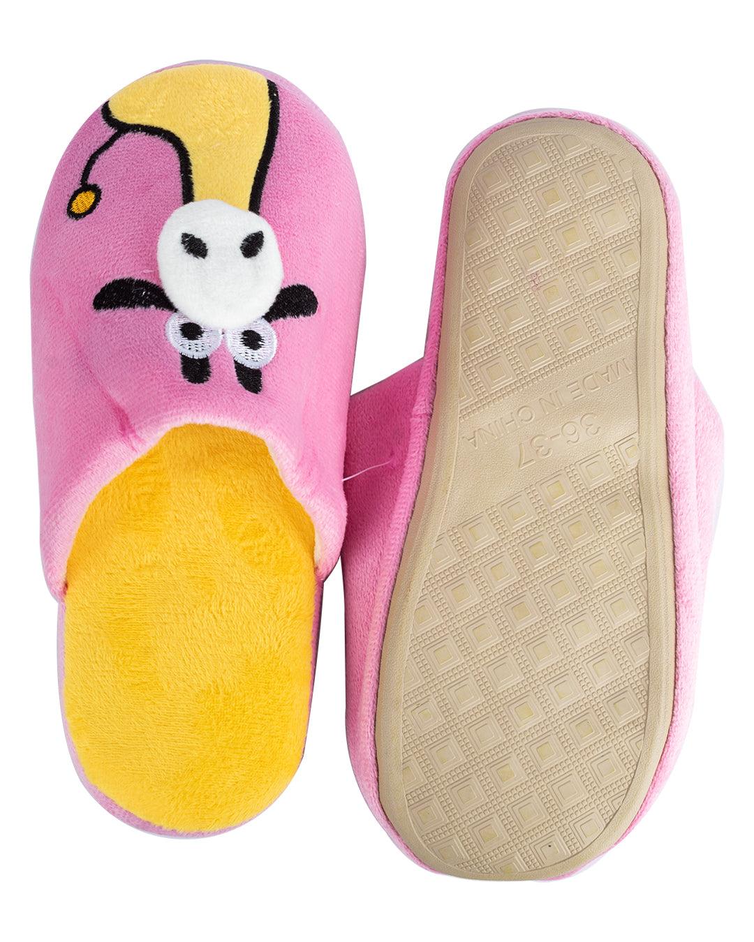 Donati Bedroom Slippers, Giraffe, Pink, Polyester - MARKET 99