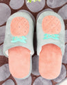 Donati Bedroom Slippers, Pineapple Print, Green, Polyester - MARKET 99