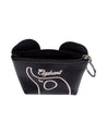 Donati Coin Pouch, Elephant Print, Black, PU Leather - MARKET 99