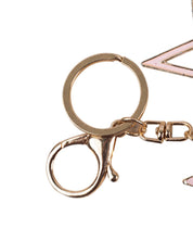 Donati Key Chain, Star & Pearls, Pink, PU Leather, - MARKET 99