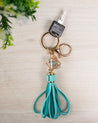 Donati Key Chain, Tassel Design, Light Blue, PU Leather, - MARKET 99
