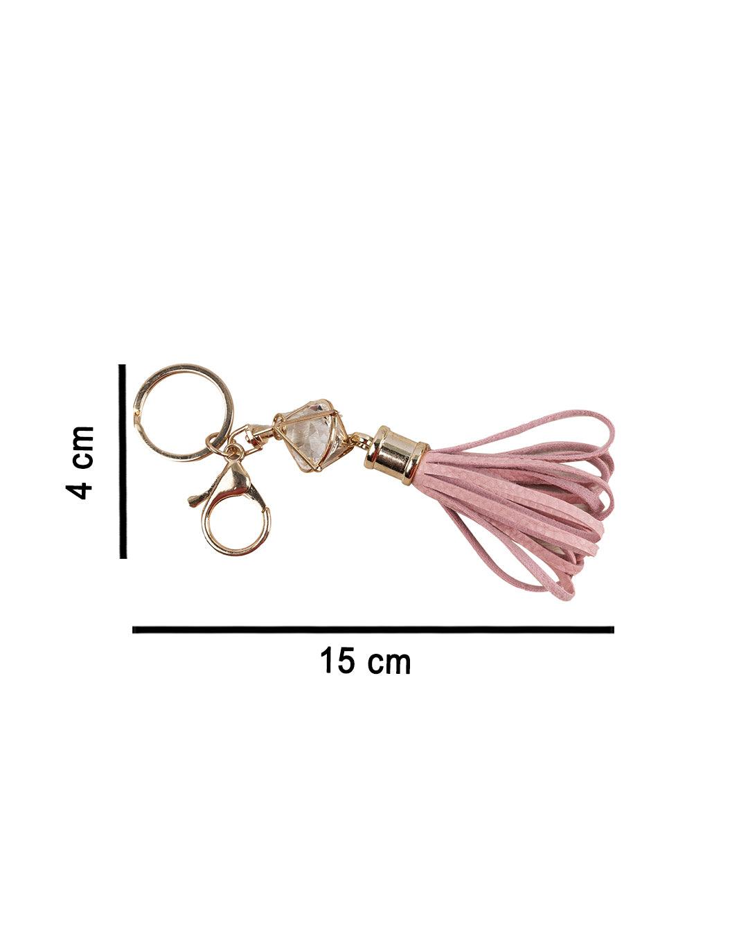 Donati Key Chain, Tassel Design, Pink, PU Leather, - MARKET 99