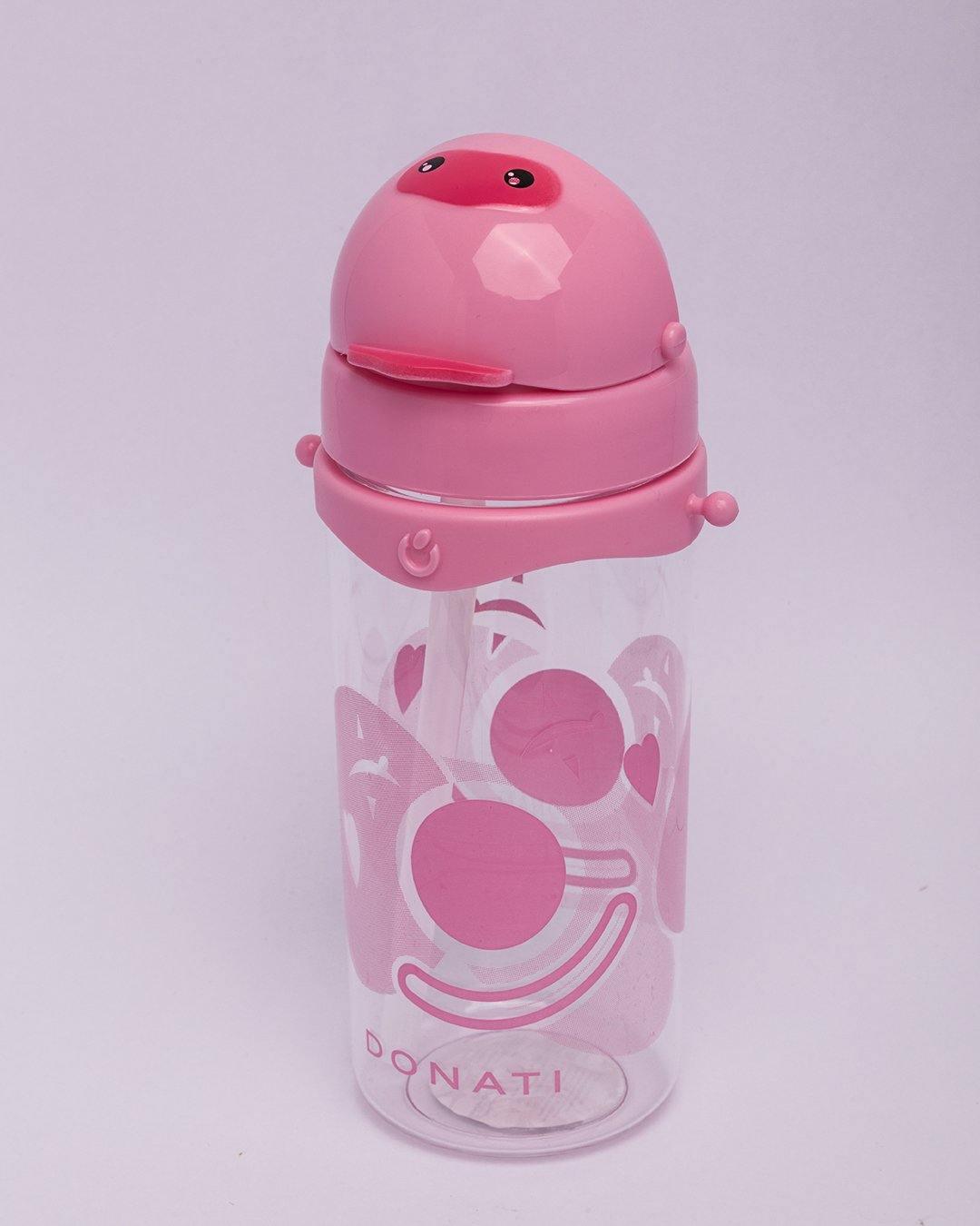 Donati Sipper, for Kids, Bottle, Pink, Plastic, 500 mL - MARKET 99