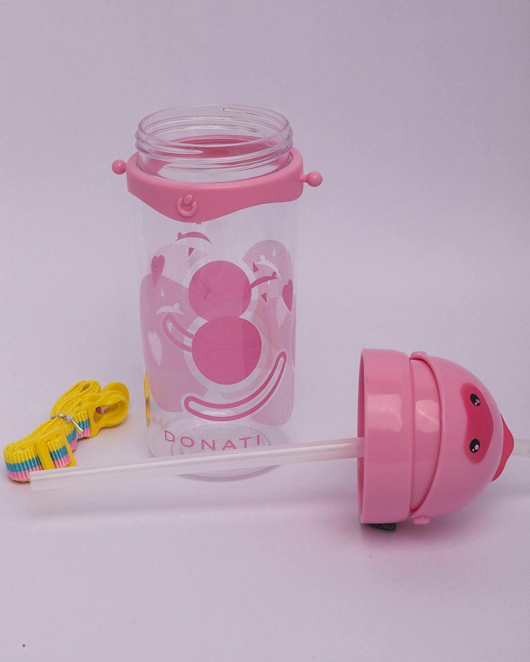 Donati Sipper, for Kids, Bottle, Pink, Plastic, 500 mL - MARKET 99