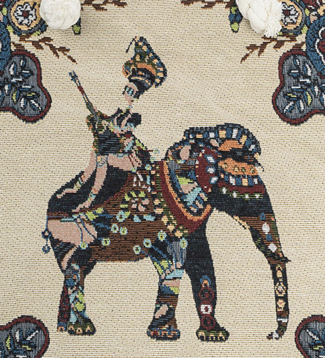Donati Tote Bag, Elephant Print, Multicolour, Cotton - MARKET 99