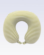 Donati Travel Pillow, Neck Pillow, for Neck Support, Blue & White Colour Stripes, Memory Foam - MARKET 99
