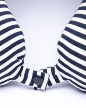 Donati Travel Pillow, Neck Pillow, for Neck Support, Blue & White Colour Stripes, Memory Foam - MARKET 99