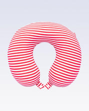 Donati Travel Pillow, Neck Pillow, for Neck Support, Blue & White Colour Stripes, Memory Foam - MARKET 99