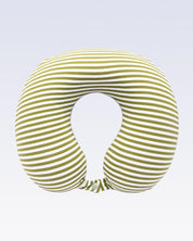 Donati Travel Pillow, Neck Pillow, for Neck Support, Blue & White Colour Stripes, Memory Foam - MARKET 99