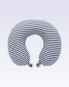 Donati Travel Pillow, Neck Pillow, for Neck Support, Blue & White Colour Stripes, Memory Foam - MARKET 99