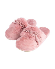 Donati Woman Fluffy Slippers, Peach, Polyester - MARKET 99