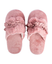 Donati Woman Fluffy Slippers, Peach, Polyester - MARKET 99