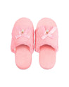 Donati Woman Fluffy Slippers, Ribbon & Pearl, Pink, Polyester - MARKET 99