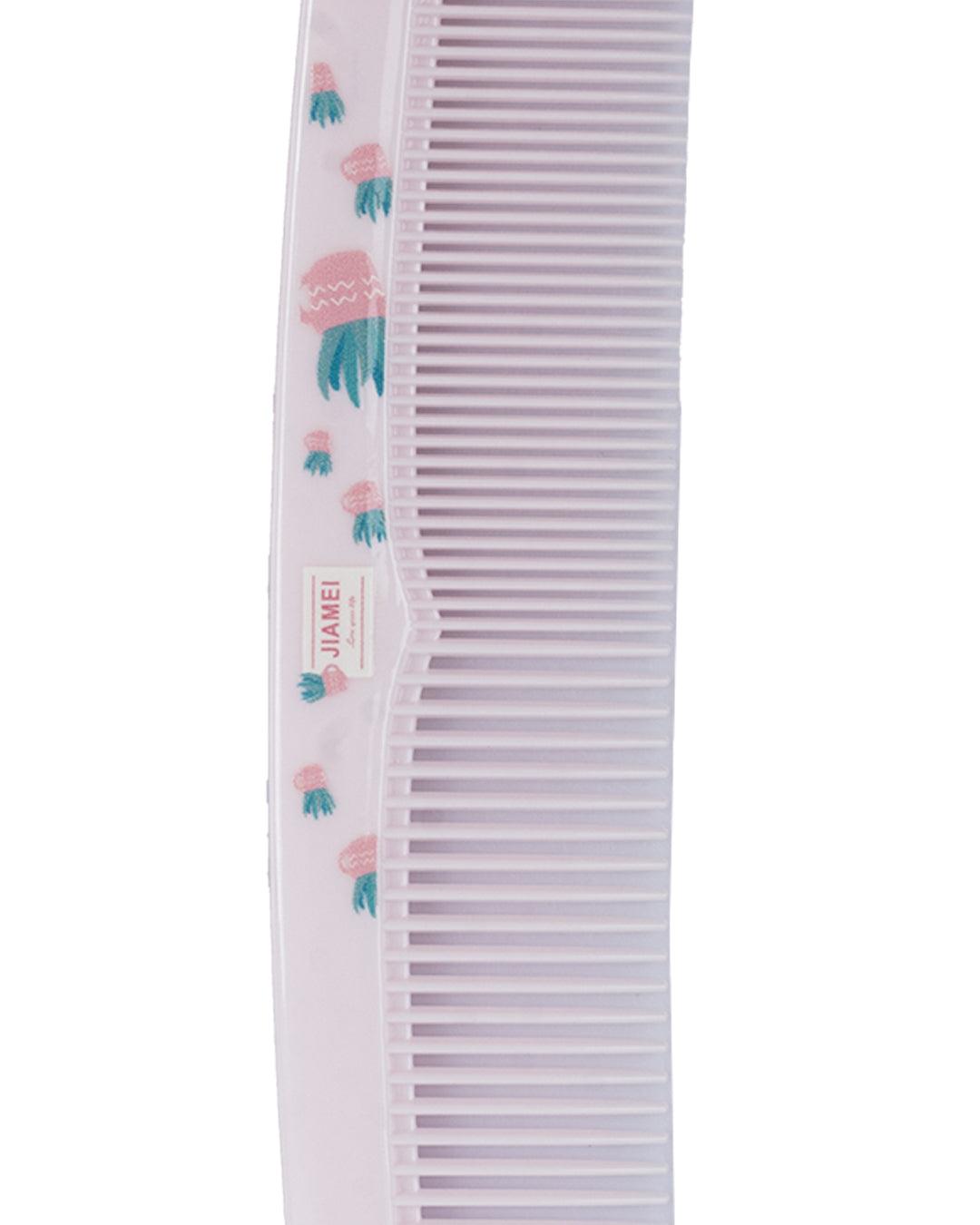 Double Tooth Hair Comb, Pink, Plastic - MARKET 99