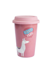 Double Wall Ceramic Travel Mug With Lid (400 mL) - MARKET 99