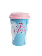 Double Wall Ceramic Travel Mug With Lid (400 mL) - MARKET 99