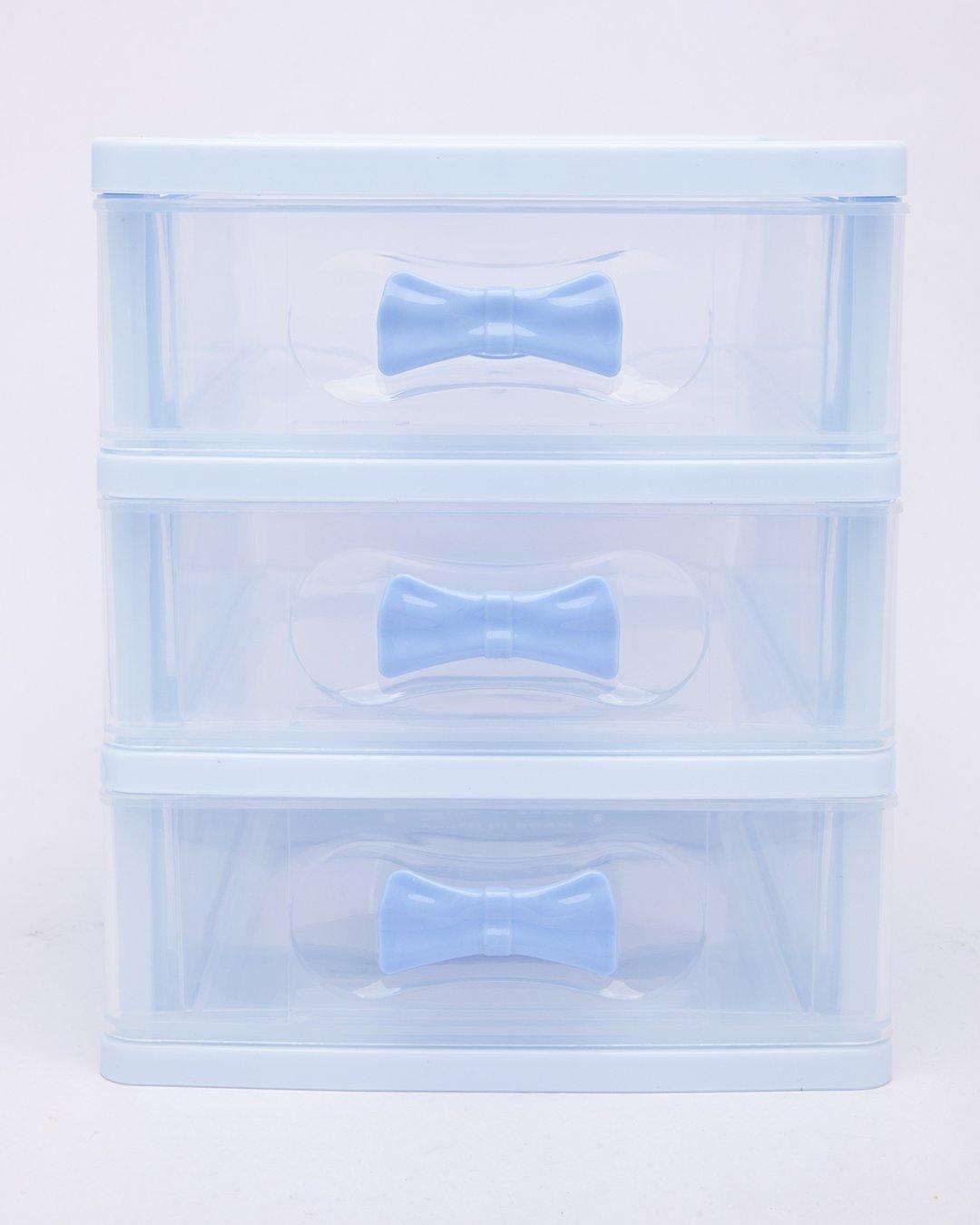 Drawer, Modern Design, 3 Layer Drawer, Blue, Plastic - MARKET 99