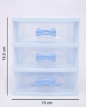 Drawer, Modern Design, 3 Layer Drawer, Blue, Plastic - MARKET 99