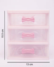 Drawer, Modern Design, 3 Layer Drawer, Pink, Plastic - MARKET 99