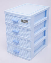 Drawer, Modern Design, 4 Layer Drawer, Blue, Plastic - MARKET 99