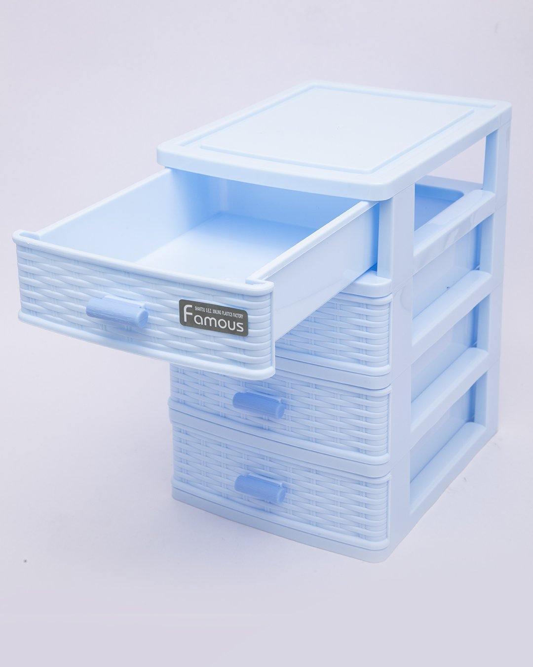 Drawer, Modern Design, 4 Layer Drawer, Blue, Plastic - MARKET 99