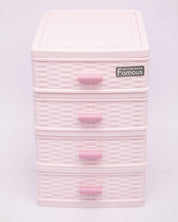 Drawer, Modern Design, 4 Layer Drawer, Pink, Plastic - MARKET 99