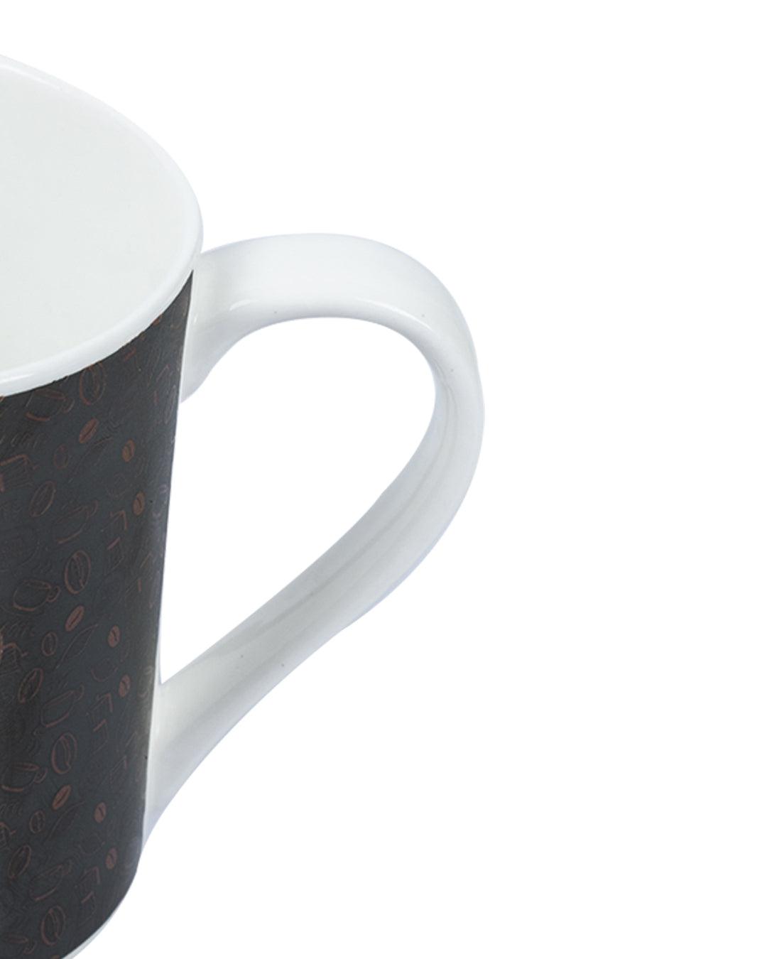 'DRINK COFFEE AND DO GOOD' graphic print Ceramic Milk, Tea & Coffee Mugs (Set Of 2, 340 mL) - MARKET 99