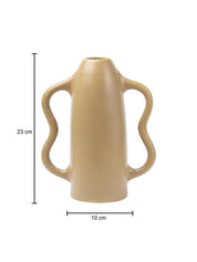 Dual Tone Cream Ceramic Vase - MARKET 99