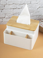 Dual Tone Plastic Tissue Box With Holder