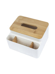 Dual Tone Plastic Tissue Box With Holder