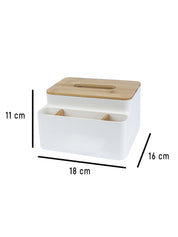 Dual Tone Plastic Tissue Box With Holder