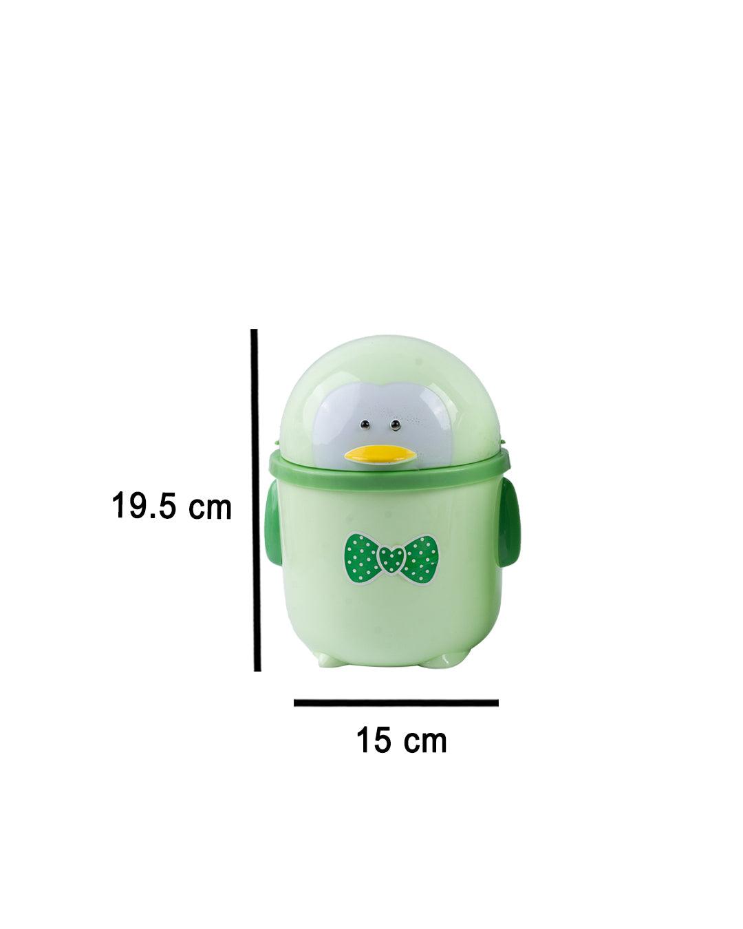 Dustbin, Green, Plastic, Set of 2 - MARKET 99