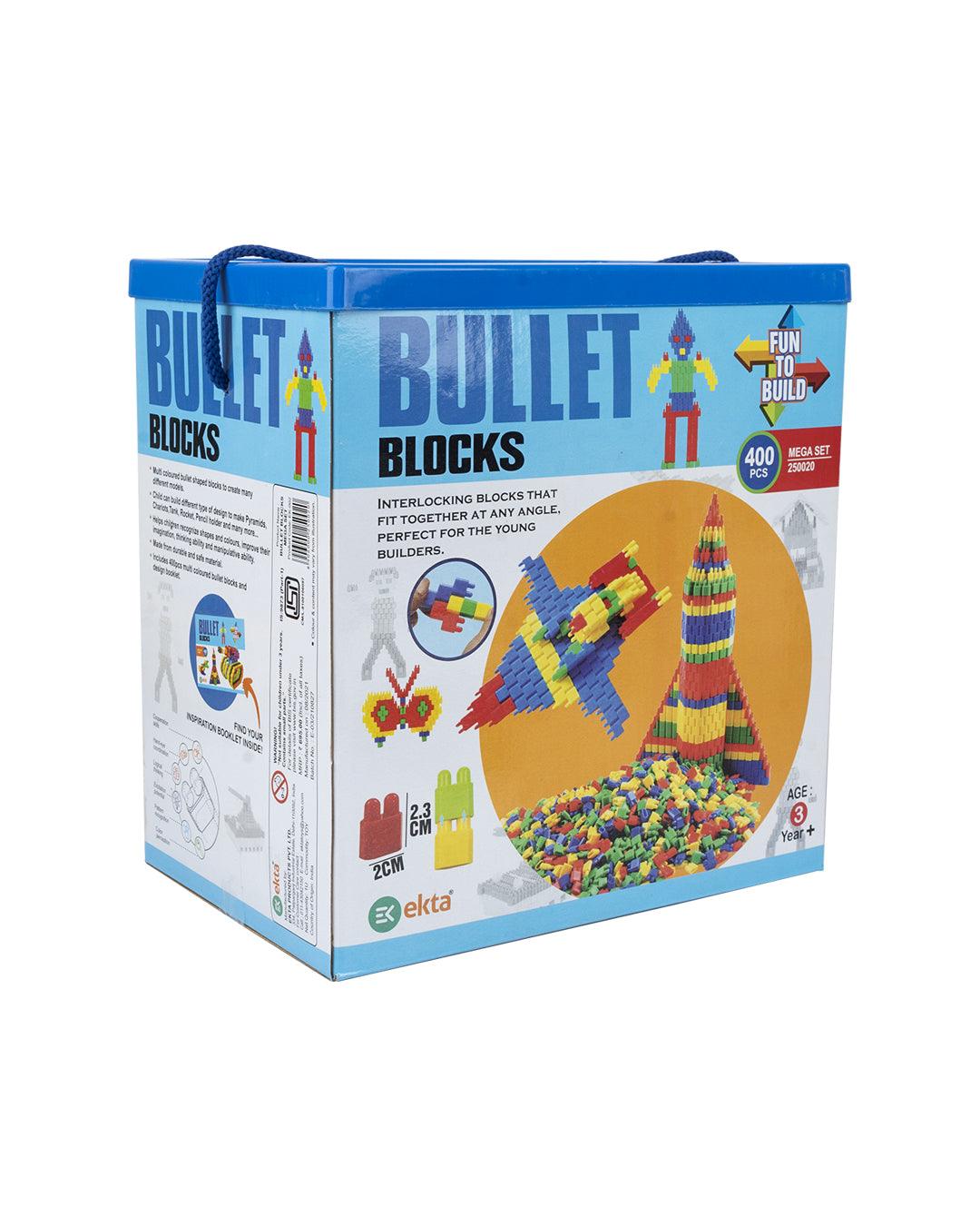 EKTA Bullet Blocks Building Blocks Set Toy (400 Pcs) - For Age 3 & Up - MARKET 99