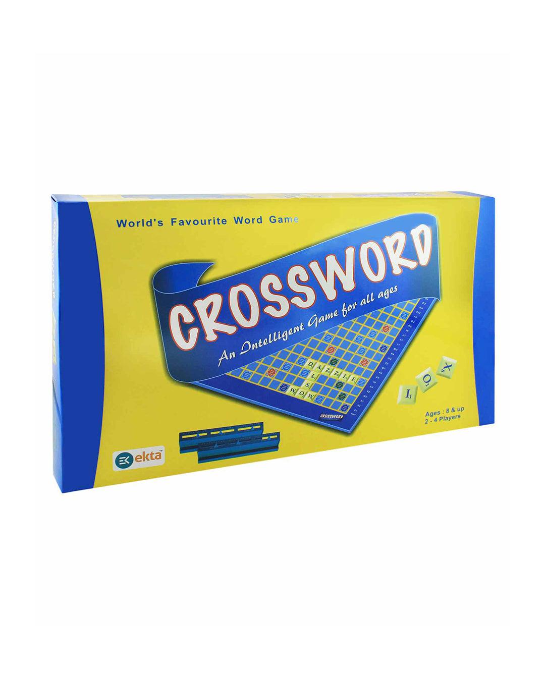 EKTA Crossword Game With Folding Board - For Child Age 5 & Up (2-4 Players) - MARKET 99