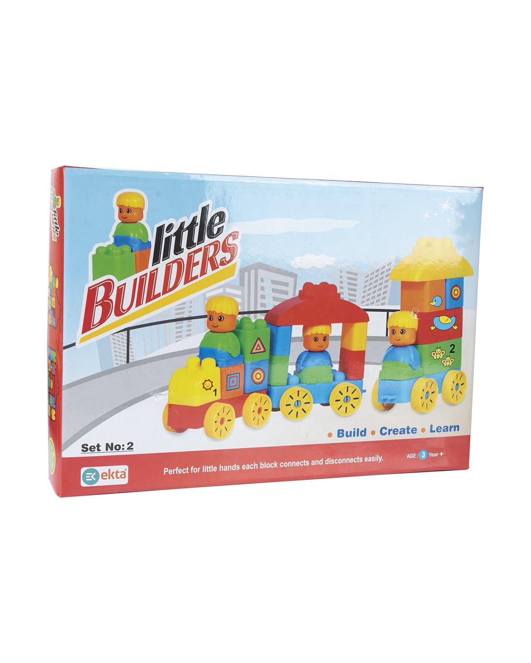 EKTA Little Builders Set - (Building, Create & Learn) - For Child Age 3 & Up - MARKET 99