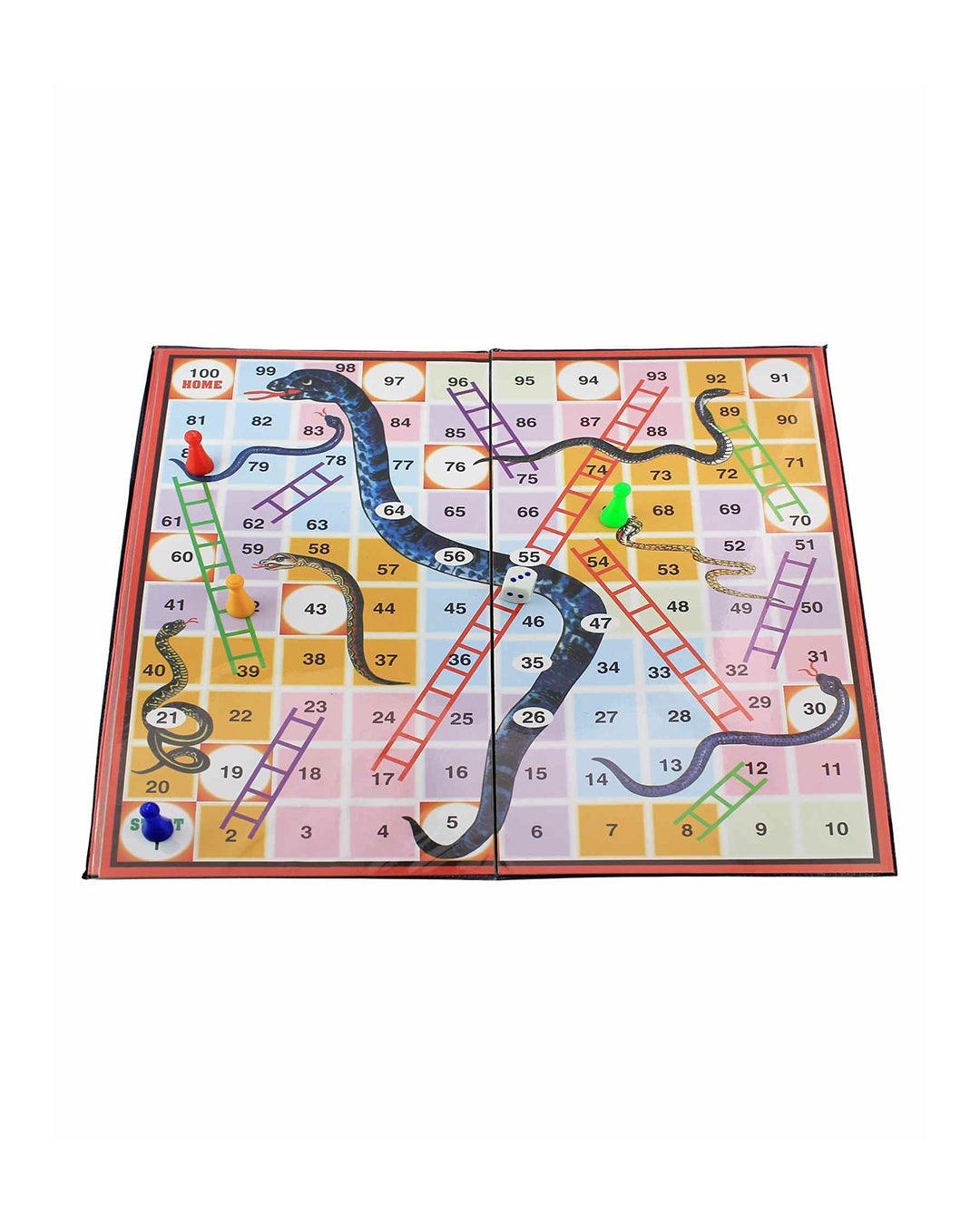 EKTA Ludo And Snakes & Ladders Board Game - For Child Age 5 & Up (2-4 Players) - MARKET 99