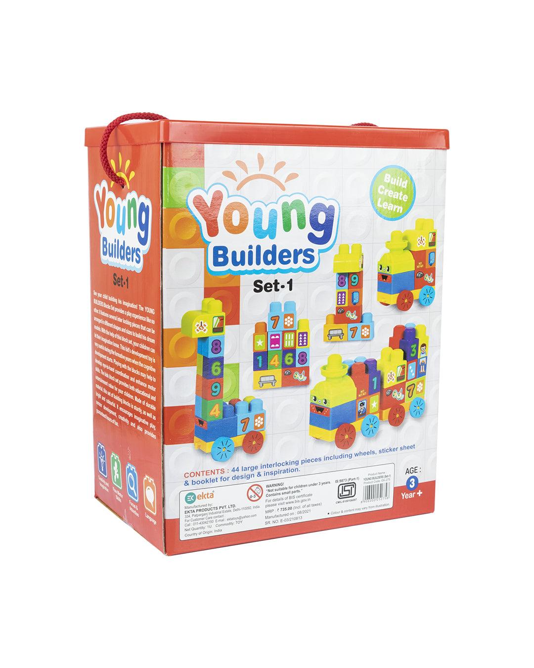 EKTA Young Builder Set-1, (Build, Create & Learn) - For Child Age 3 & Up - MARKET 99