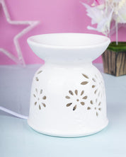 Electric Aroma Burner, Reed Diffuser, Essential Oil Diffuser, White, Ceramic - MARKET 99