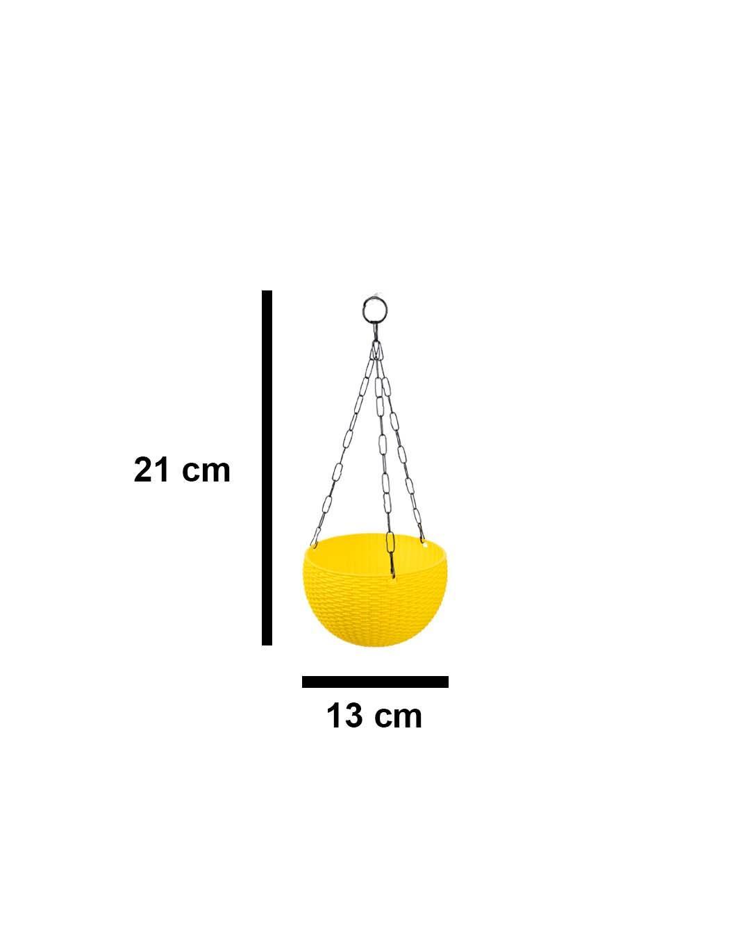 Euro Hanging Pots, Assorted Colours, Plastic, Set of 6 - MARKET 99